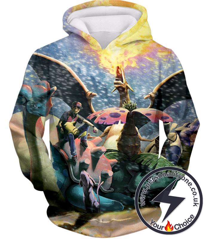Pokemon Ash Ketchums First Generation All Evolved Pokemons Awesome Hoodie