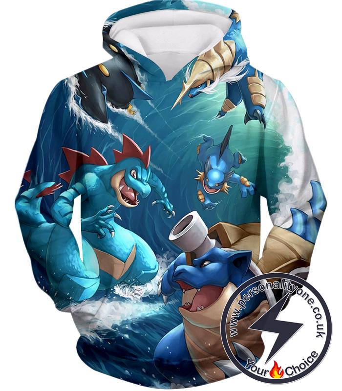 Pokemon Awesome All Powerful Water Type Pokemons Cool Hoodie