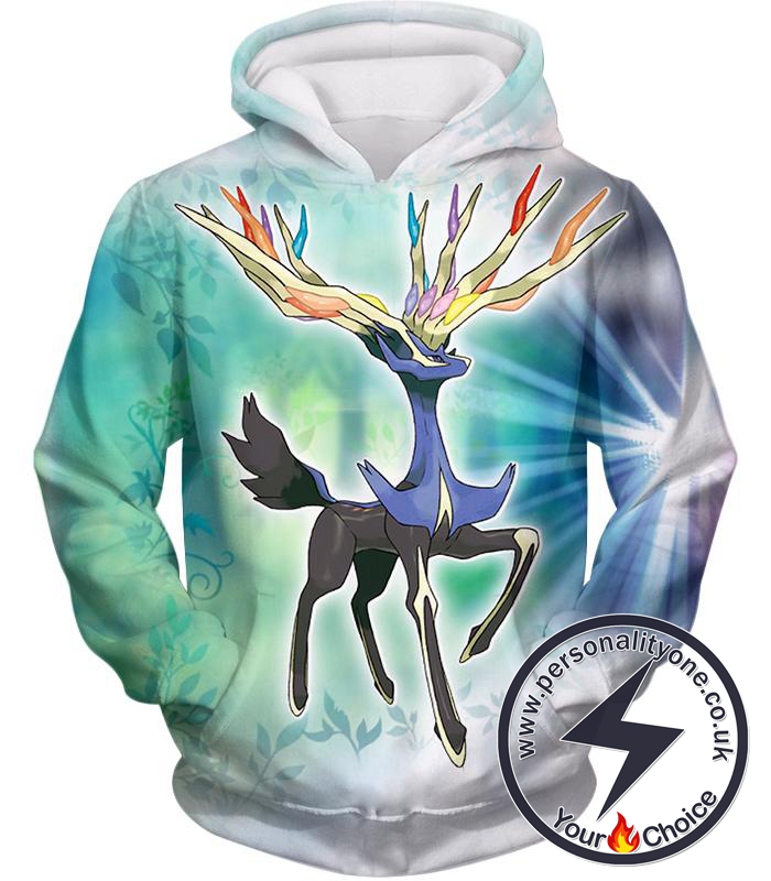 Pokemon Beautiful Fairy Pokemon Species Xerneas Hoodie