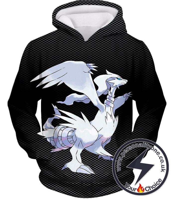 Pokemon Black and White Legendary Pokemon Reshiram Cool Black Hoodie