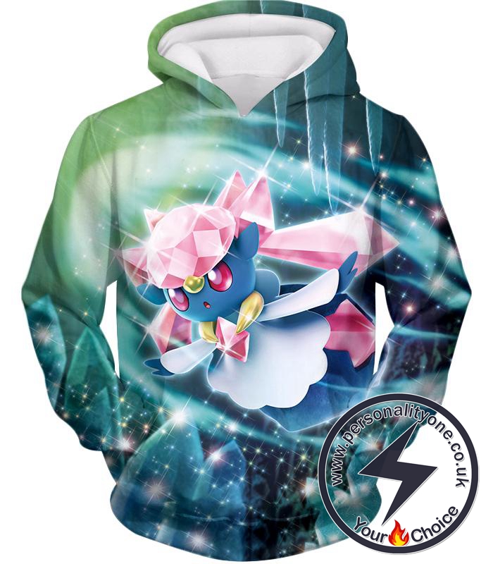 Pokemon Cool Fairy Rock Type Pokemon Diancie Hoodie