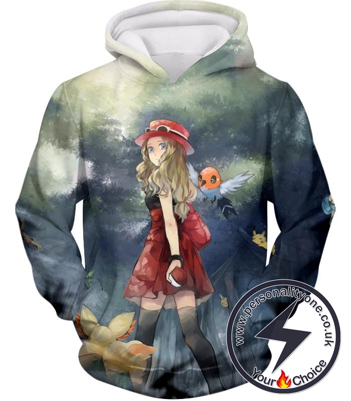 Pokemon Cute Pokemon X and Y Performer and Trainer Serena Cool Hoodie