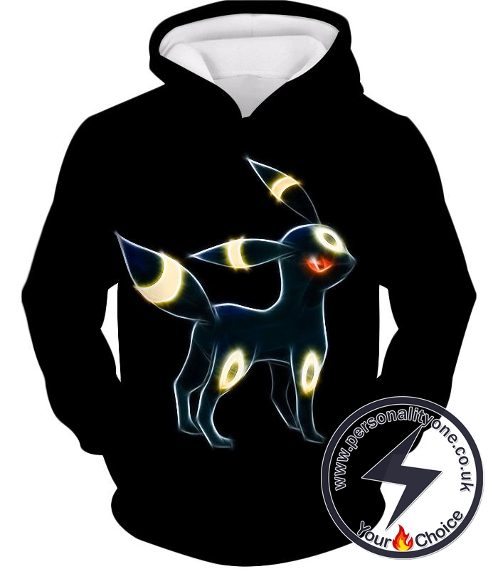 Pokemon Eevee Dark Pokemon Evolution Cool Umbreon Awesome Black Hoodie