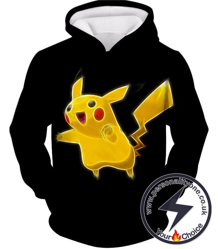 Pokemon Favourite Thunder Type Pokemon Pikachu Cool Black Hoodie