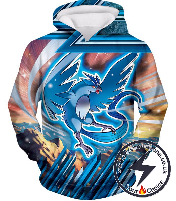 Pokemon Ice Flying Mystic Pokemon Articuno Awesome Action Hoodie