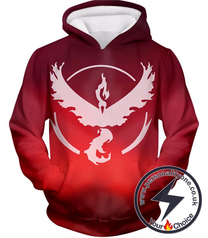 Pokemon Legendary Fire Pokemon Moltress Symbol Amazing Red Hoodie