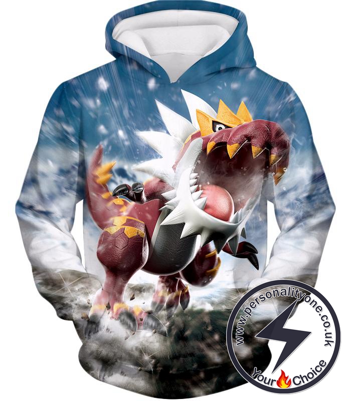 Pokemon Legendary Rock Dragon Fossil Pokemon Tyrantrum Cool Action Hoodie