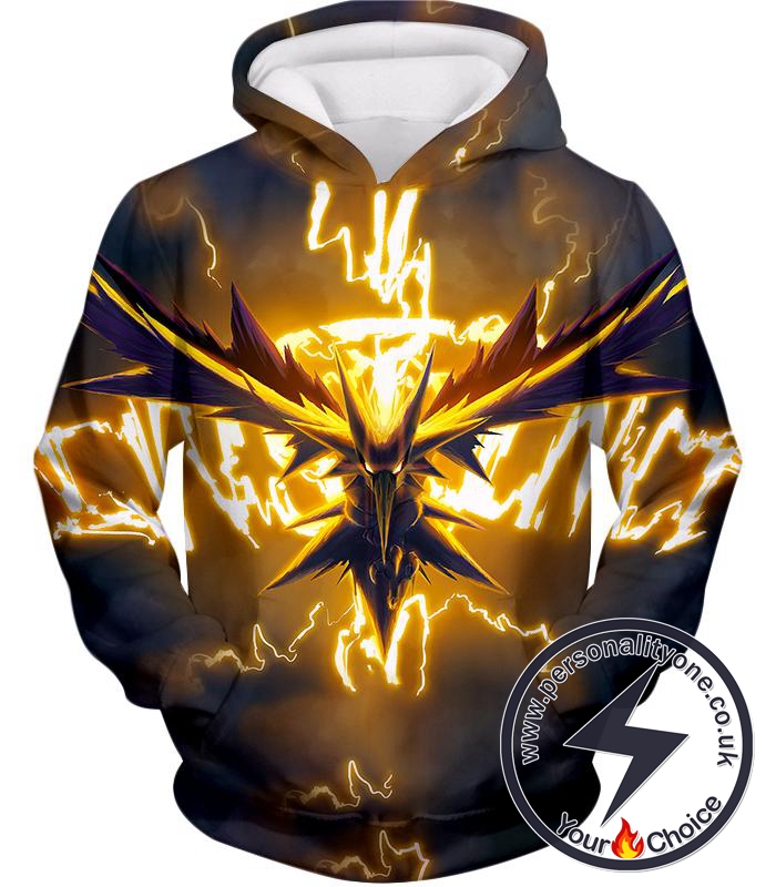 Pokemon Most Powerful Thunder Pokemon Zapdos Super Action Hoodie
