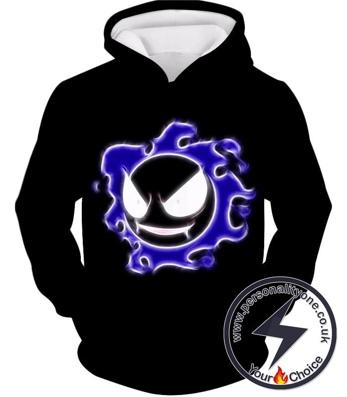 Pokemon Super Cool Ghastly Ghost Type Pokemon Awesome Black Hoodie