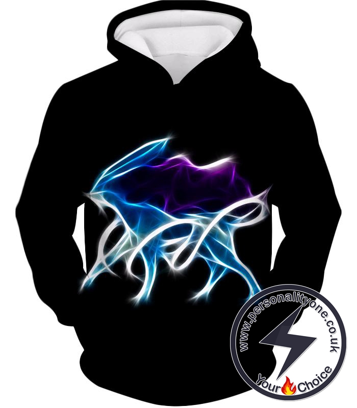 Pokemon Super Cool Legendary Aurora Water Pokeom Suicune Amazing Black Hoodie