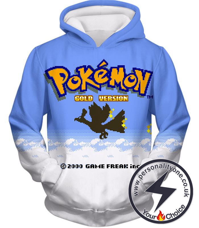 Pokemon Super Cool Pokemon Gold Version Game Promo Hoodie
