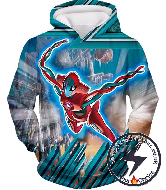 Pokemon Super Cool Space Mutated Pokemon Deoxys Action Hoodie
