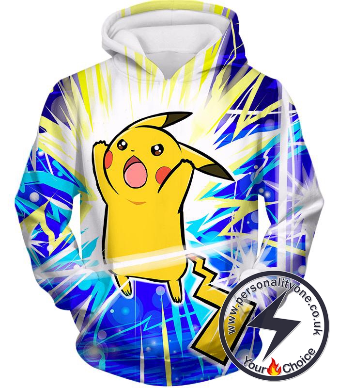 Pokemon Super Cute Thunder Pokemon Pikachu Awesome Graphic Hoodie