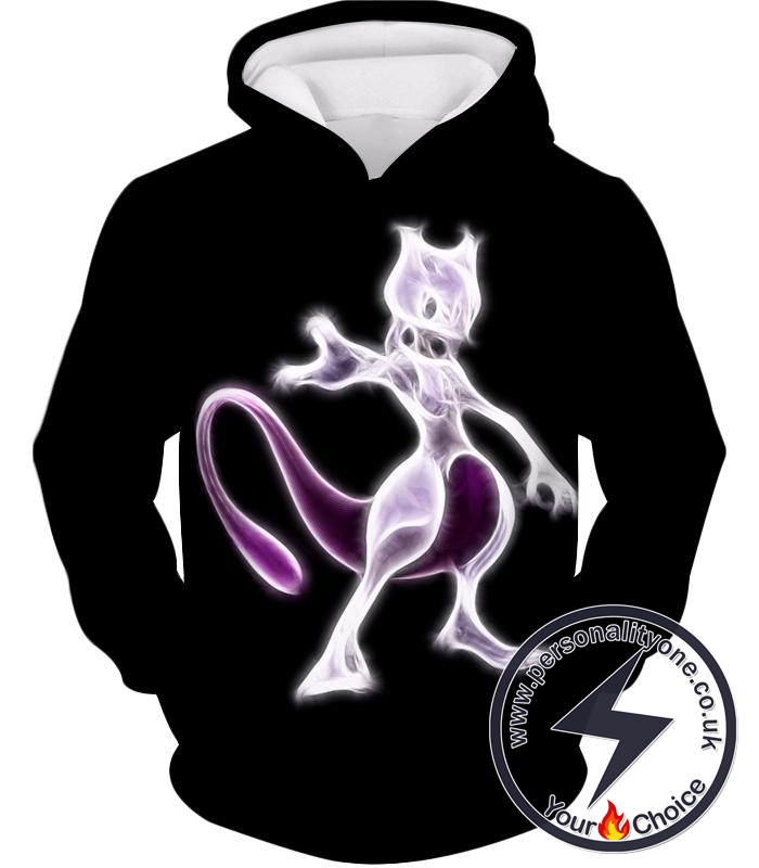 Pokemon Super Cute Thunder Pokemon Pikachu HD Black Hoodie