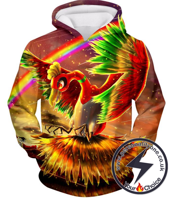 Pokemon Super Legendary Pokemon Ho Oh Awesome Action Hoodie