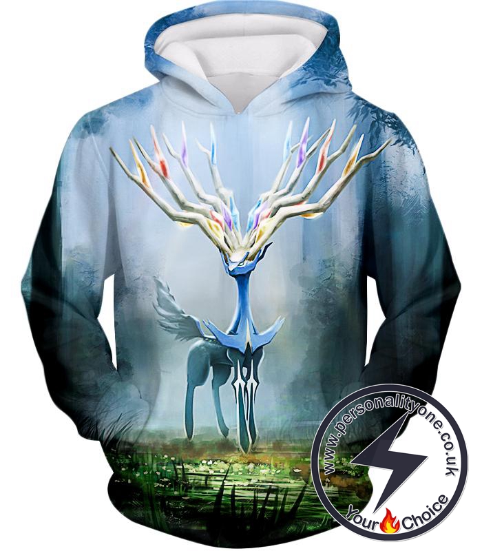 Pokemon Very Cool Fairy Type Pokemon Xerneas Awesome Anime Graphic Hoodie