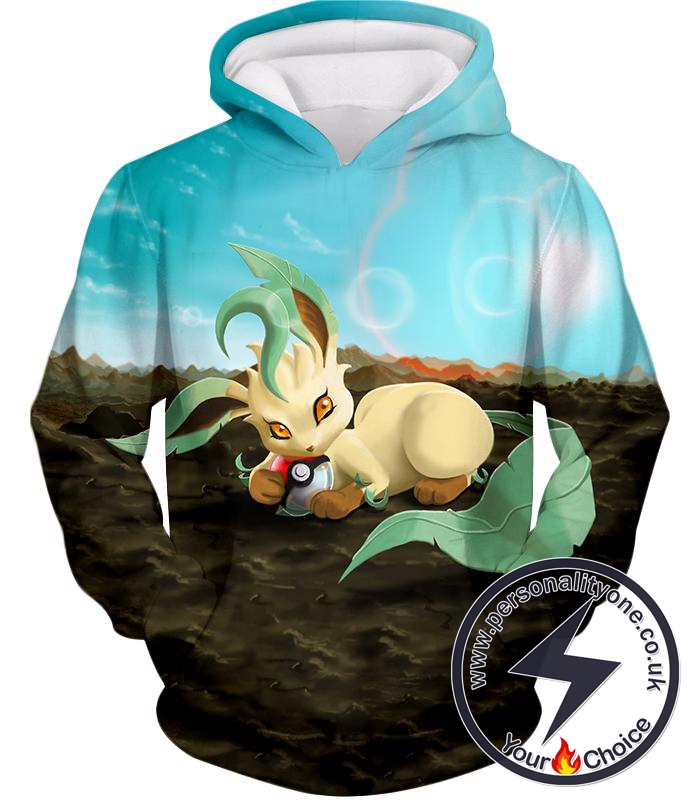Pokemon Very Cute Wolf Grass Type Pokemon Leafeon Cool Hoodie