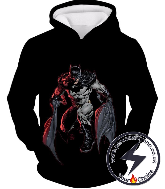 Powerful DC Hero Batman Ultimate Graphics Cool Black Hoodie
