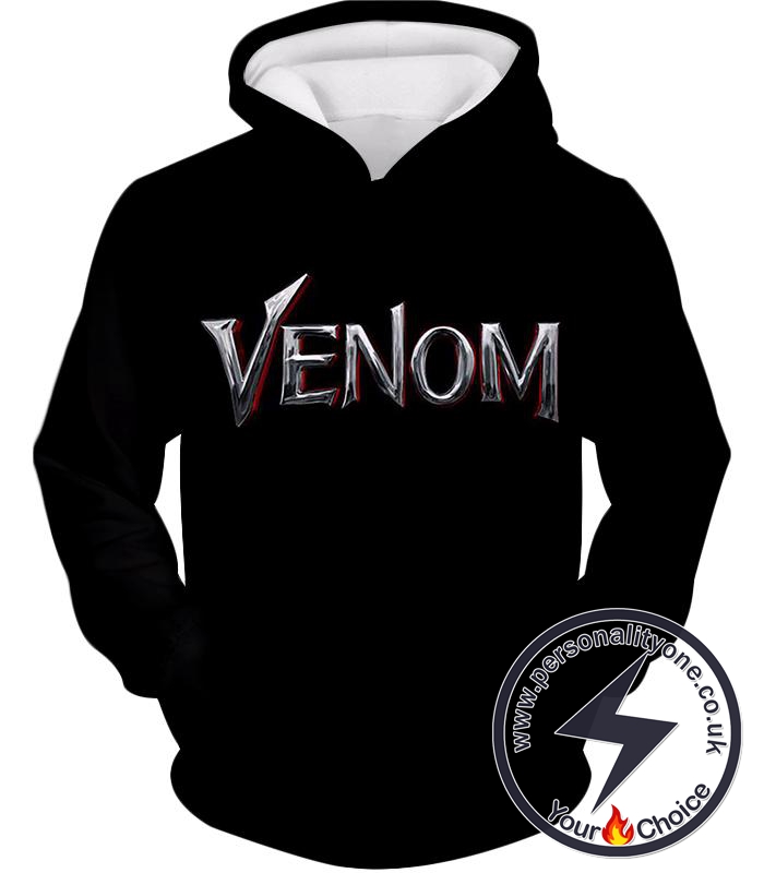 Pure Black Venom Promo Logo Hoodie