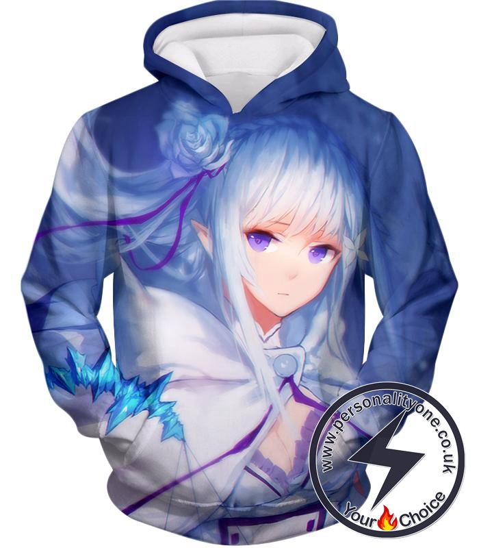 Re:Zero Frost Witch Emilia of Lugnica Cute Anime Hoodie