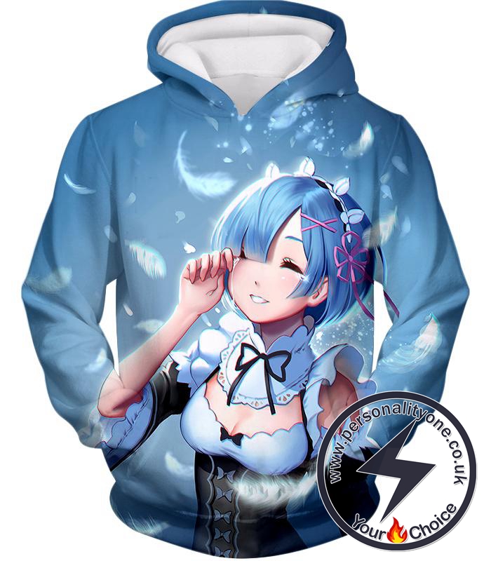 Re:Zero Perfect Maid Rem Cool Blue Anime Hoodie
