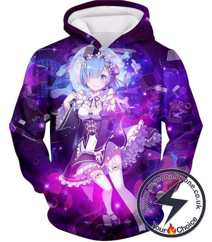 Re:Zero Very Cute Anime Maid Rem Awesome Print Hoodie