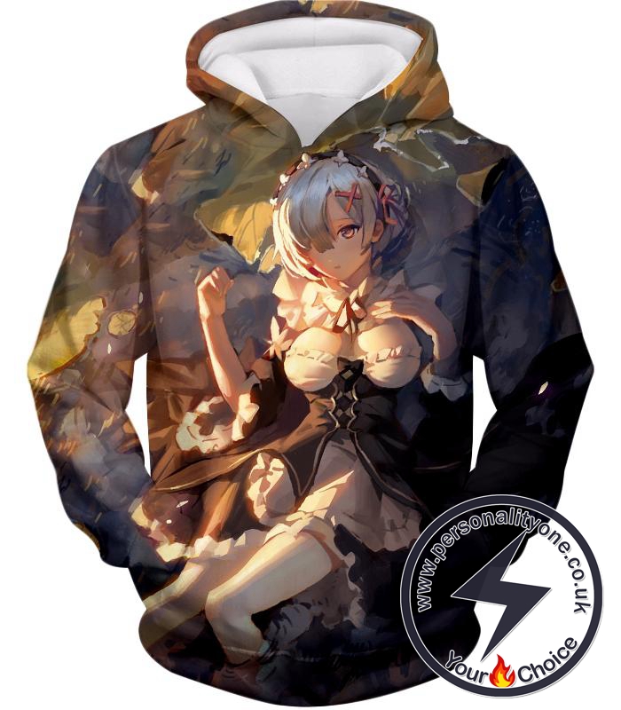 Re:Zero Wonderful Short Haired Anime Girl Rem Hoodie