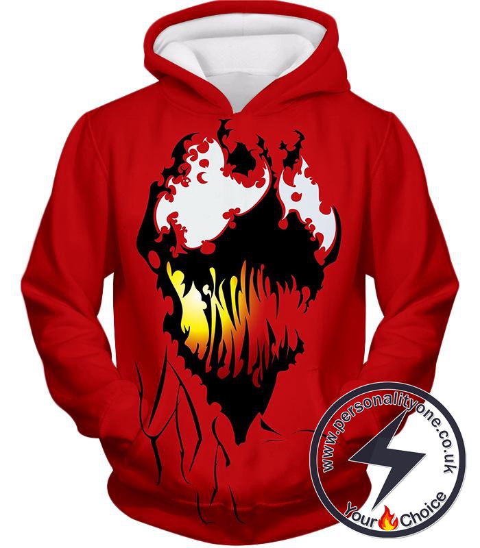 Spiderman Villain Cool Carnage Blood Red Hoodie