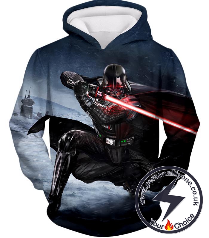 Star Wars Awesome Animated Darth Vader Action Graphic Hoodie