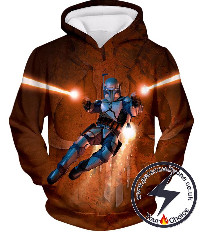 Star Wars Awesome Bounty Hunter Boba Fett Cool Action Graphic Hoodie