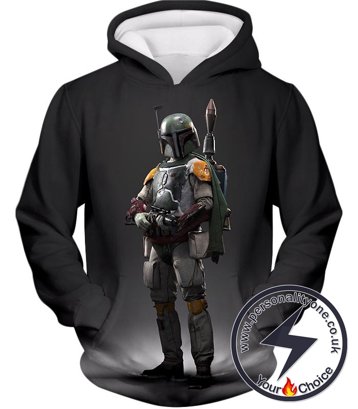 Star Wars Favourite Bounty Hunter Boba Fett Cool Black Hoodie