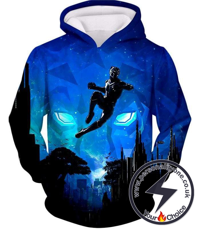 Super Cool Stealth Action Superhero Black Panther Awesome Hoodie