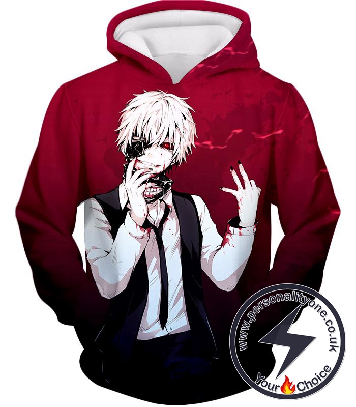 Tokyo Ghoul Amazing Ghoul Ken Kaneki Red Promo Hoodie