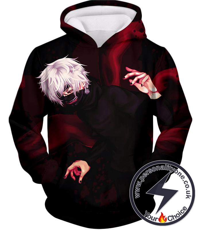 Tokyo Ghoul Awesome Ghoul Ken Kaneki Red Kagune Hoodie
