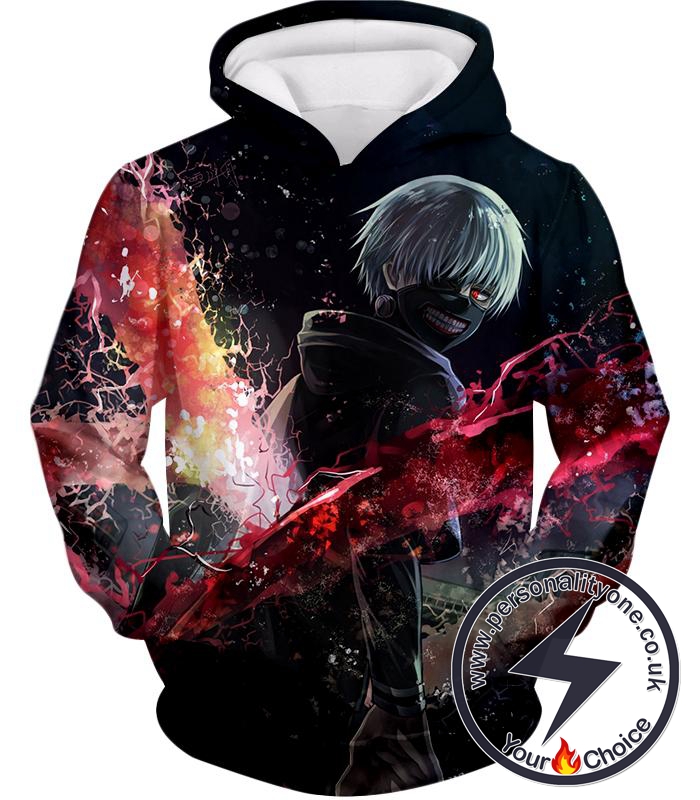 Tokyo Ghoul Awesome Ghoul Masked Ken Kaneki Black Hoodie