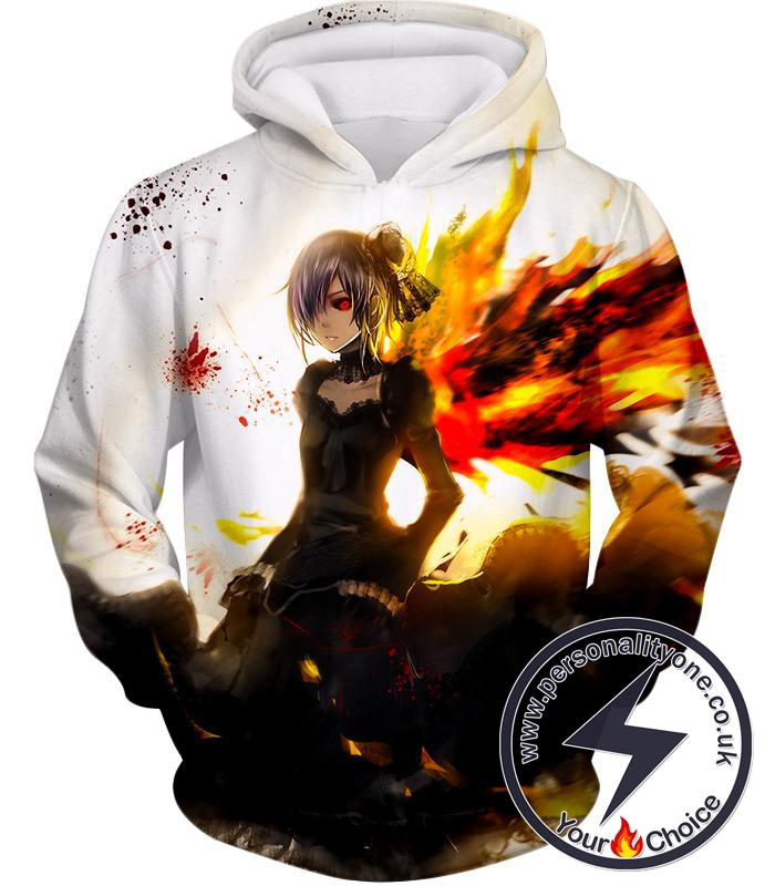 Tokyo Ghoul Beautiful Short Haired Anime Girl Touka Amazing Graphic Hoodie