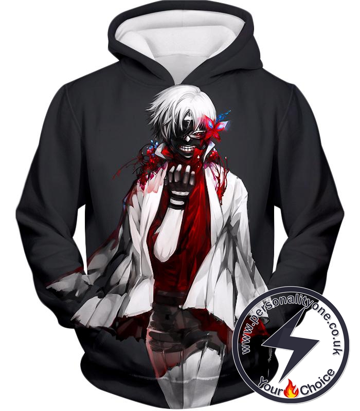 Tokyo Ghoul Cool Sasaki Haise Awesome Anime Graphic Black Hoodie