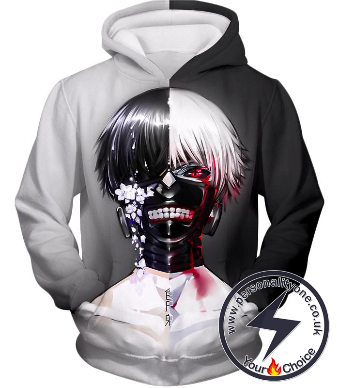 Tokyo Ghoul Half Human Half Ghoul Ken Kaneki Awesome Graphic Hoodie