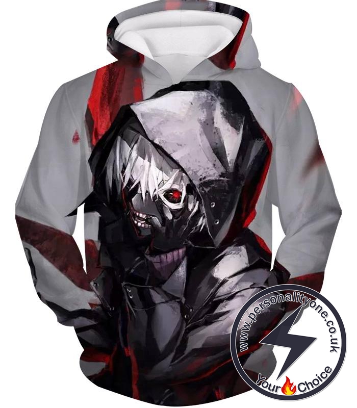 Tokyo Ghoul Kaneki Ken Hoodie - Tokyo Ghoul 3D Hoodies And Clothing
