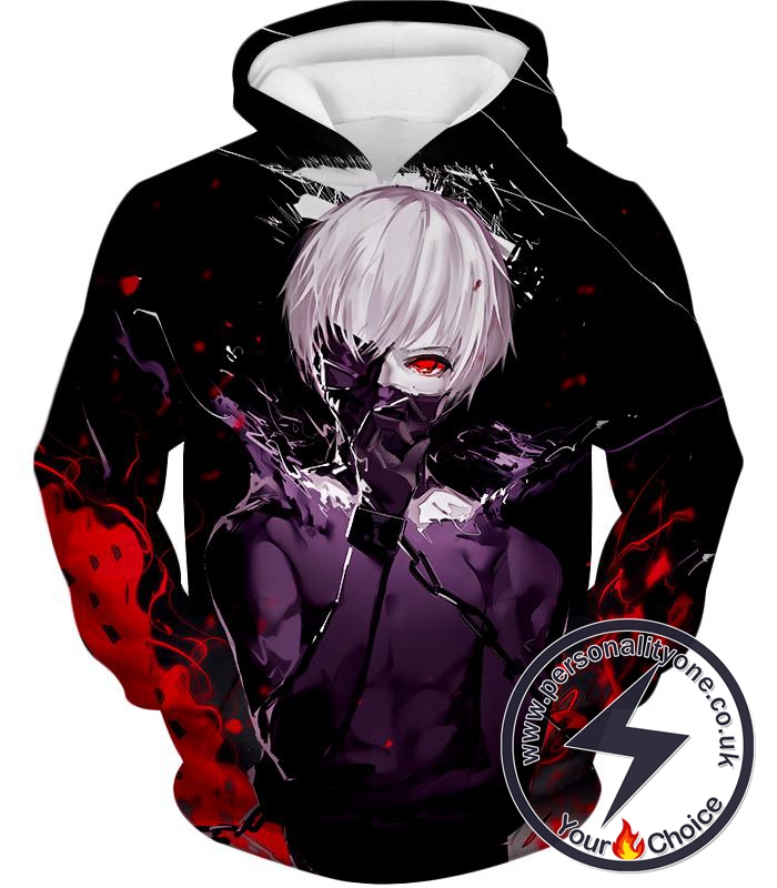 Tokyo Ghoul Masked Ken Kaneki Action Anime Cool Graphic Promo Hoodie