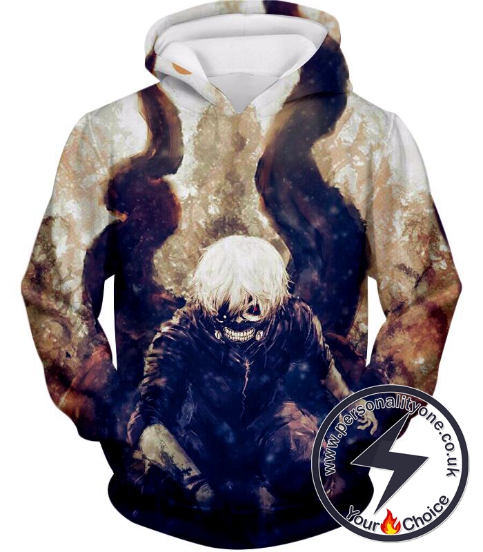 Tokyo Ghoul Powerful Anime Hero Ken Kaneki aka Black Reaper Awesome Hoodie