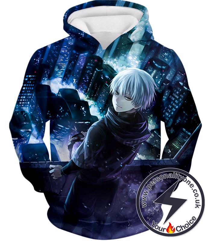 Tokyo Ghoul Super Cool Anime Hero Ken Kaneki aka Eyepatch Awesome Graphic Hoodie