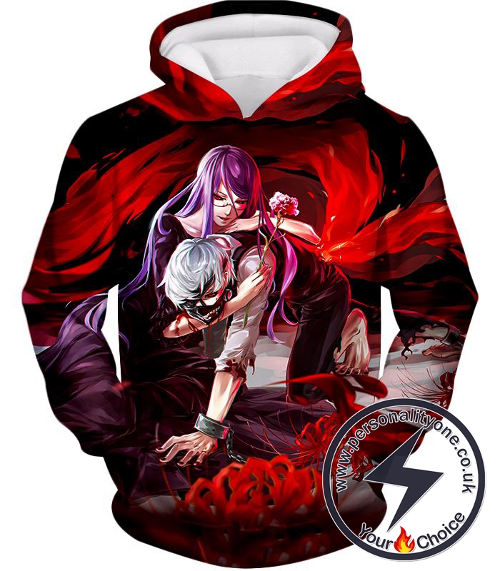 Tokyo Ghoul Tokyo Ghoul Two Souls Rize and Kaneki Amazing Anime Graphic Hoodie