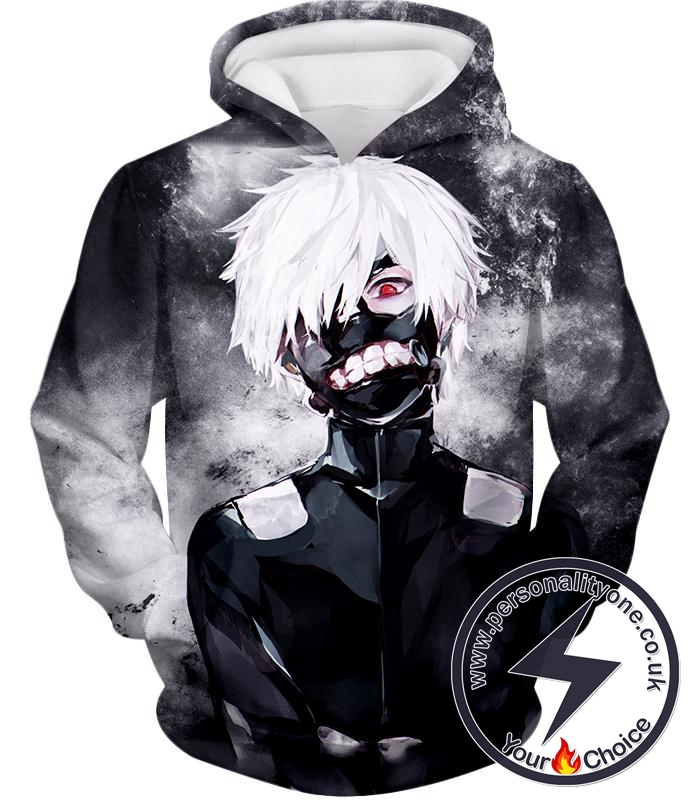 Tokyo Ghoul White Haired Ghoul Ken Kaneki Cool Action Hoodie