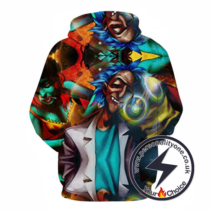 3D Rick Sanchez Colorful Hoodie