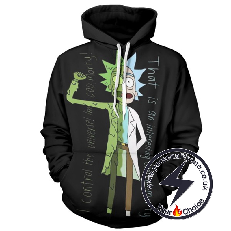 Black Rick Sanchez Unisex 3D Hoodie