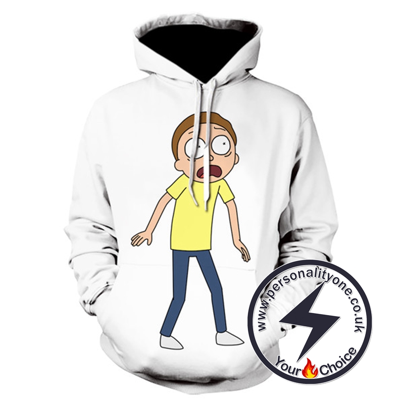 Cute Morty Smith White Hoodie