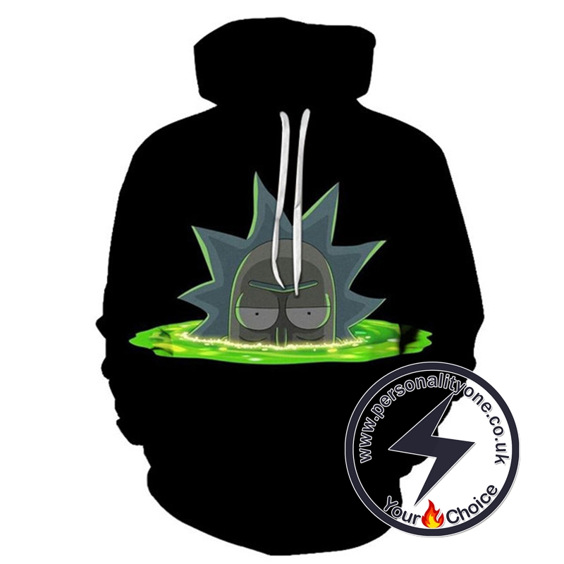Half Face Rick Sanchez Winter Hoodie
