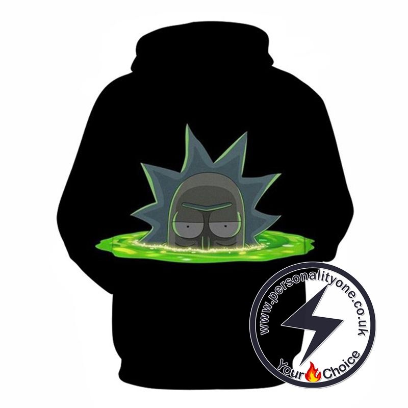 Half Face Rick Sanchez Winter Hoodie