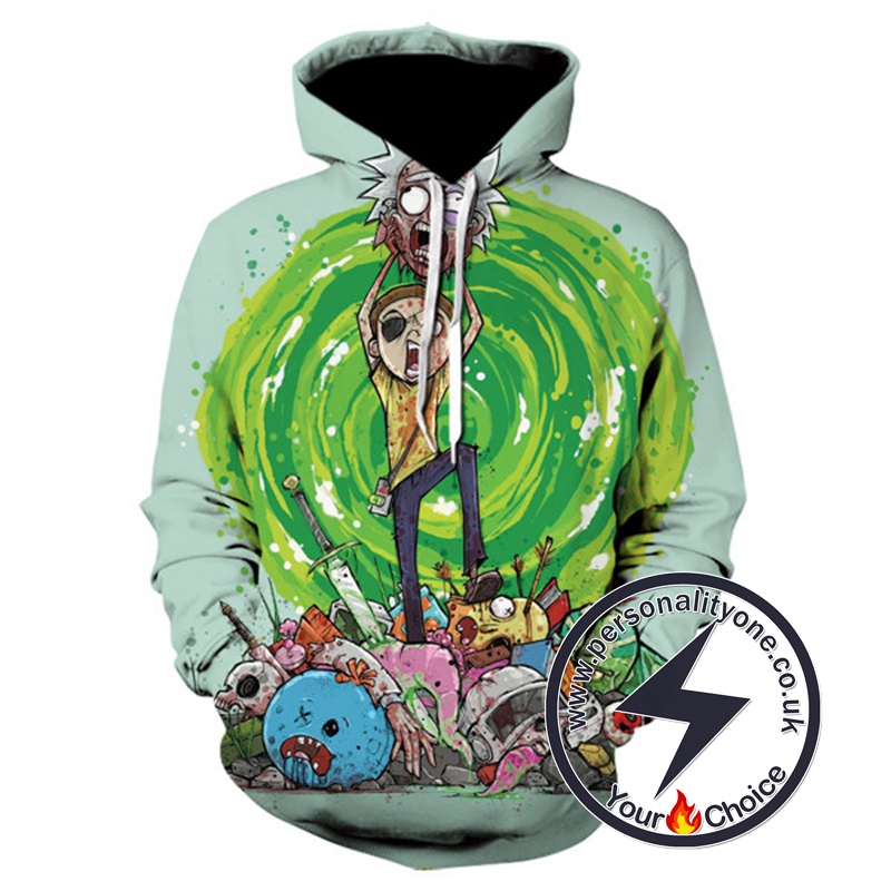 Morty With Wormhole Awesome Hoodie